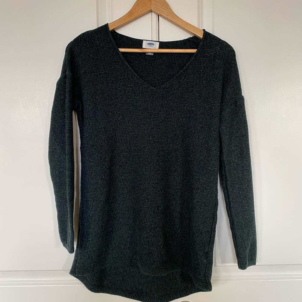 Old Navy 100% cotton sweater in dark teal/ green.